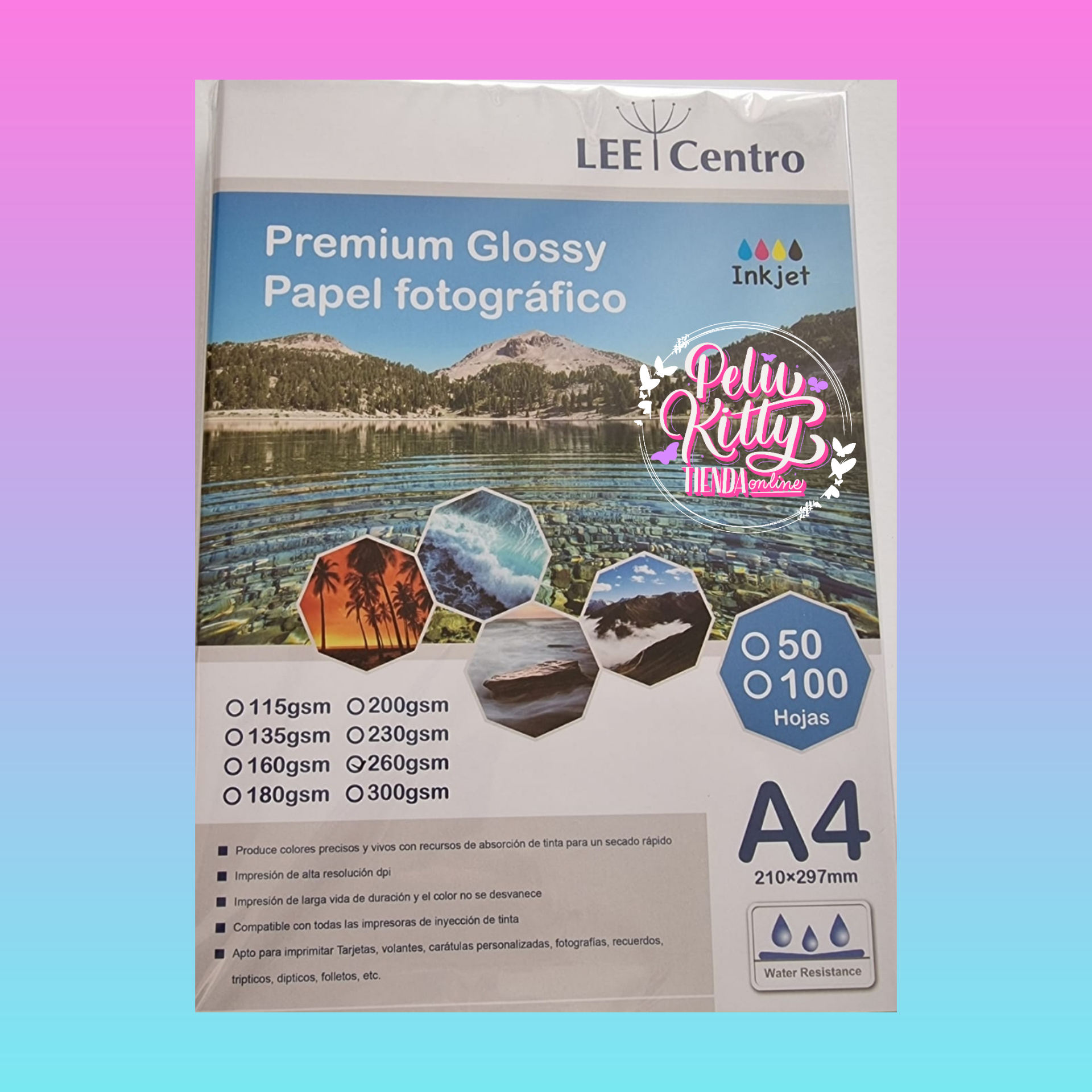 Papel Glossy 260 gr Lee A4